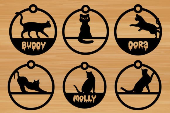 6Set Cat Christmas Ornament Laser Metal Review