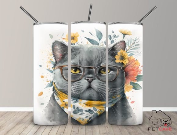 British Shorthair Cat Watercolor Tumbler Review