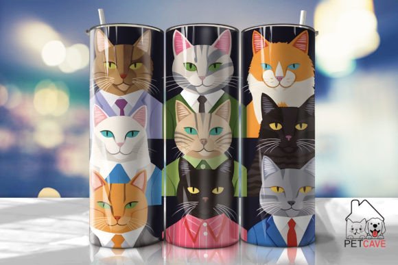 Cat Faces Funny Tumbler Embroidery Design Review