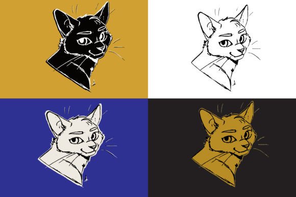 CAT LOOK AWESOME DESIGN VECTOR TEMPLATE Review