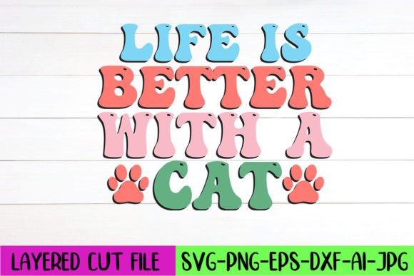 Life is Better with a Cat Retro Design Review